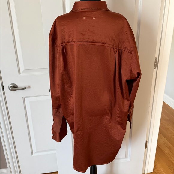 Women's Rust Button-Up Top - Picture 3 of 6